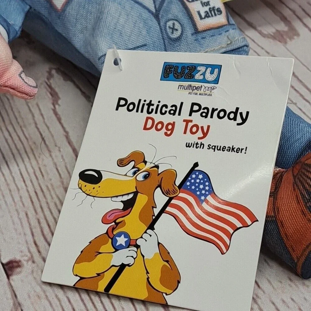 Fuzzu Funny Political Parody Joe Biden President Dog Toy Doll Figure Squeaks 12